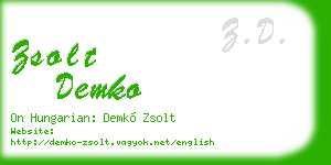 zsolt demko business card